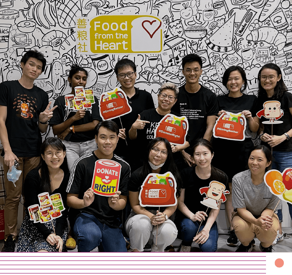 Costello volunteers at a food bank